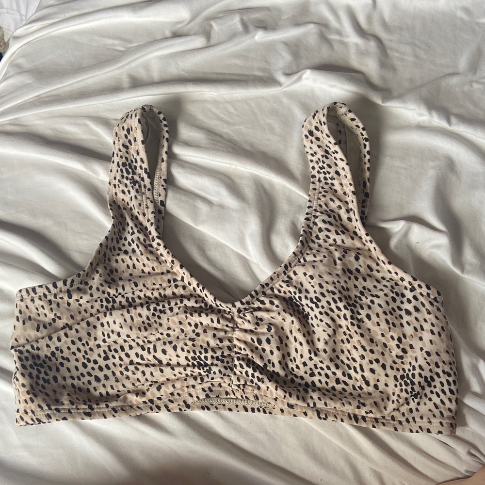 Leopard Print Bikini Top